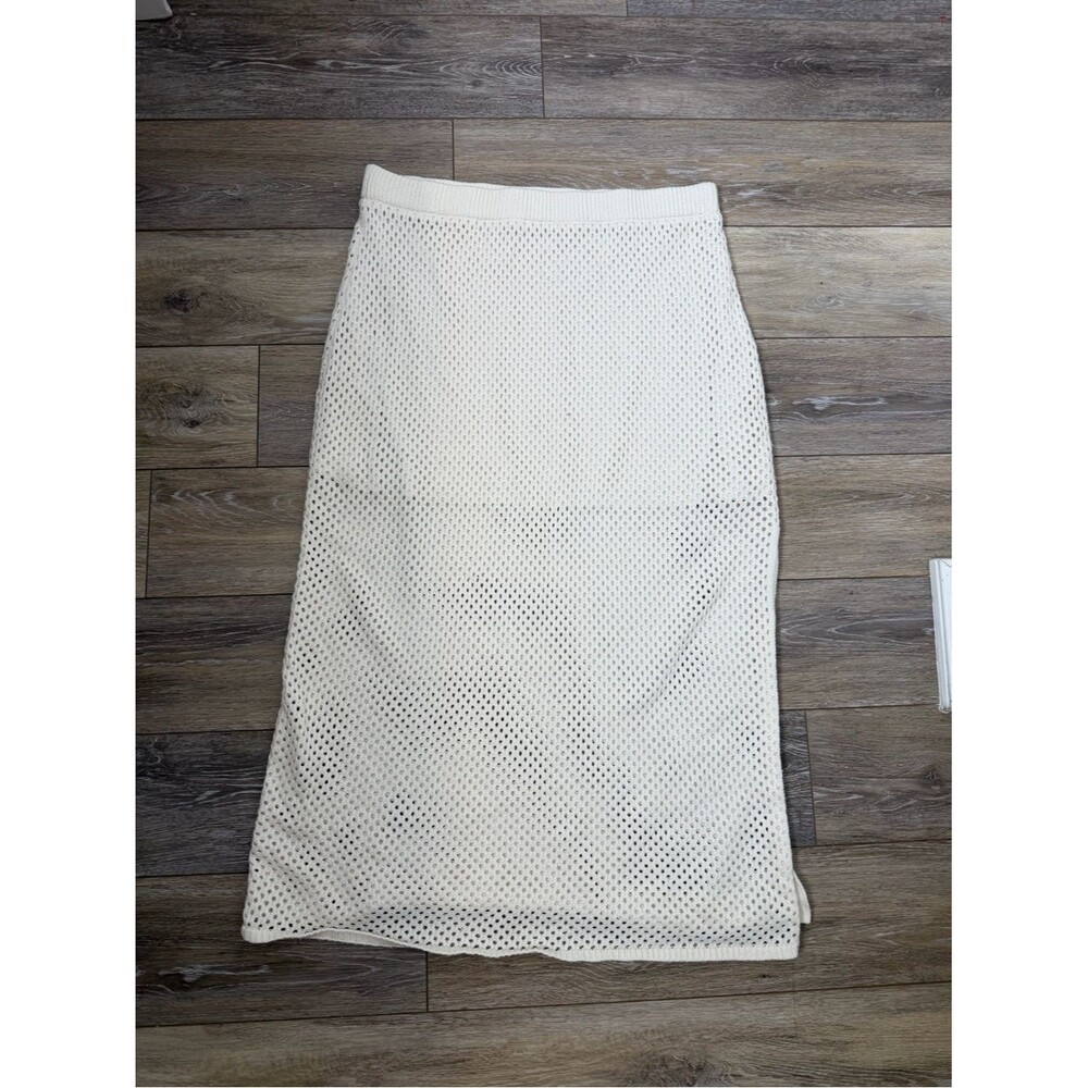 Universal Thread White Knit Maxi Skirt Sz L